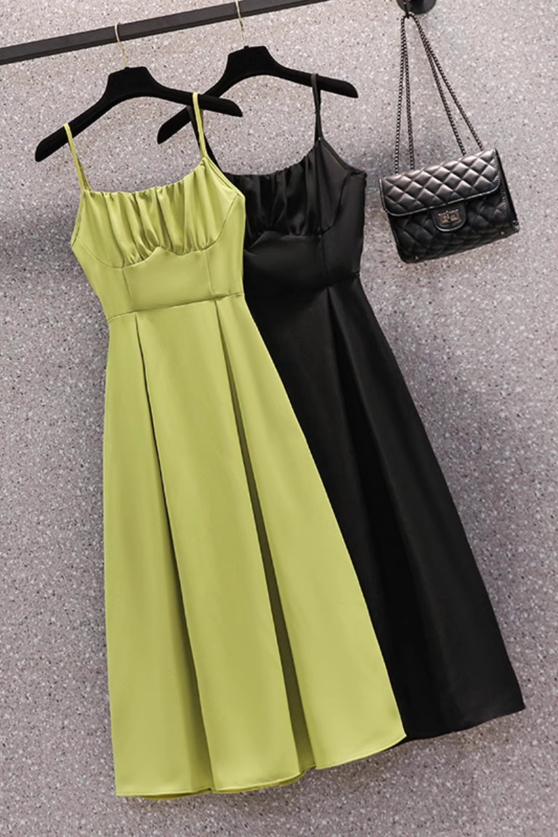 Plus Size Pleat Bust Cami Dress