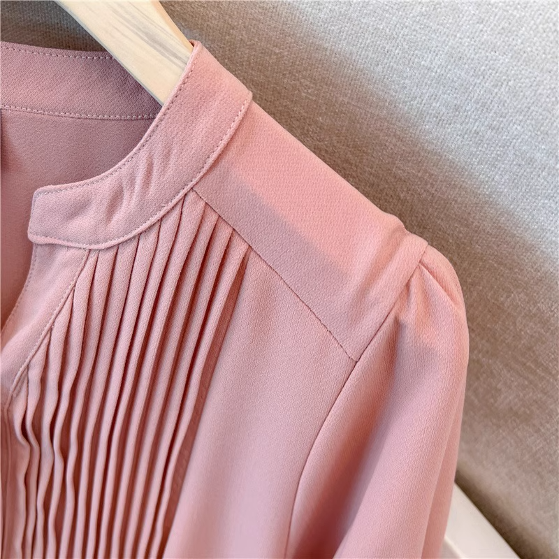 Plus Size Pleat Notch Neck Dress