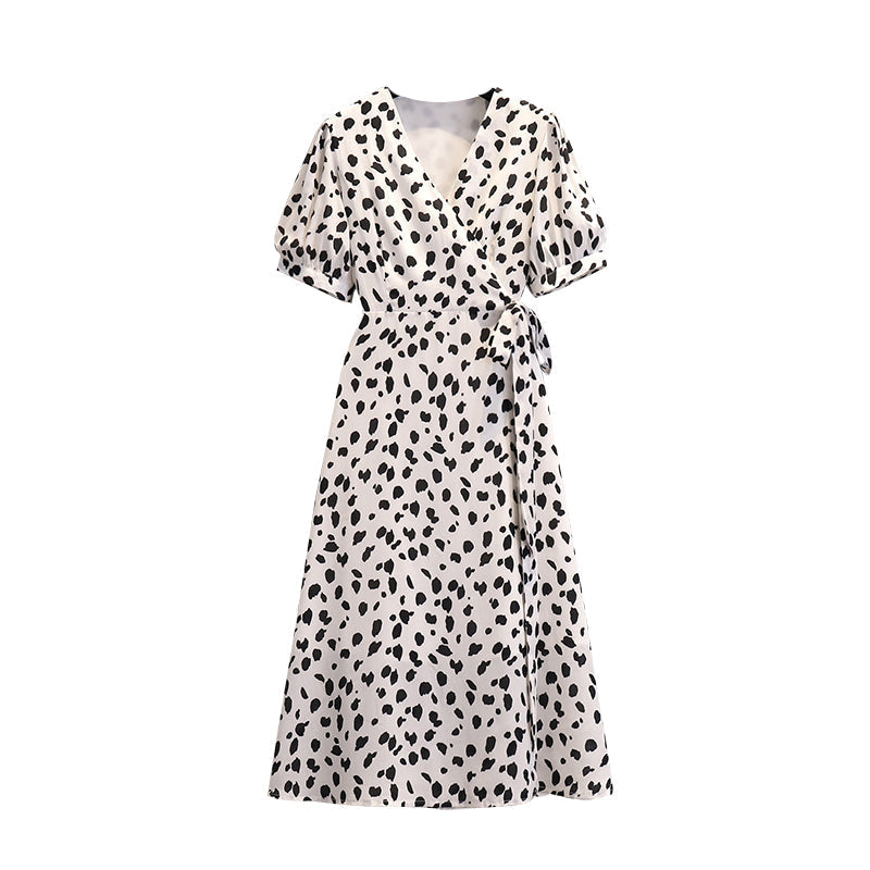 Plus Size Print Wrap Dress