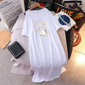 Plus Size Rabbits Cotton T Shirt Dress