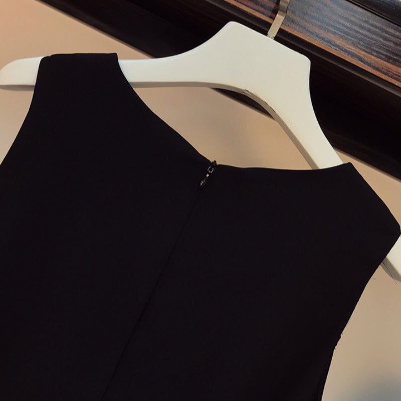 Plus Size Simple V neck Waist Tie Midi Dress