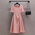 Plus Size Single Colour Dress