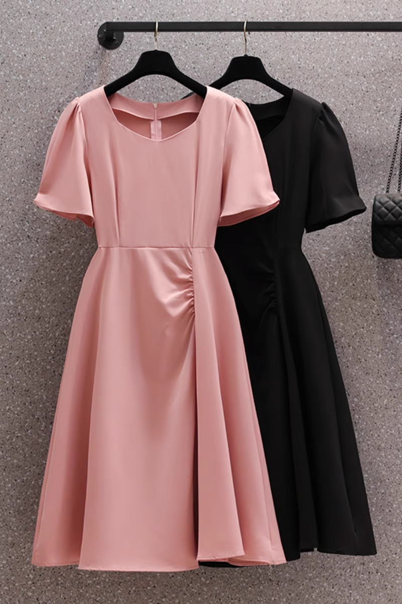 Plus Size Single Colour Dress