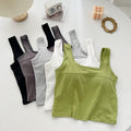Plus Size Square Neck Cami Padded Crop Top