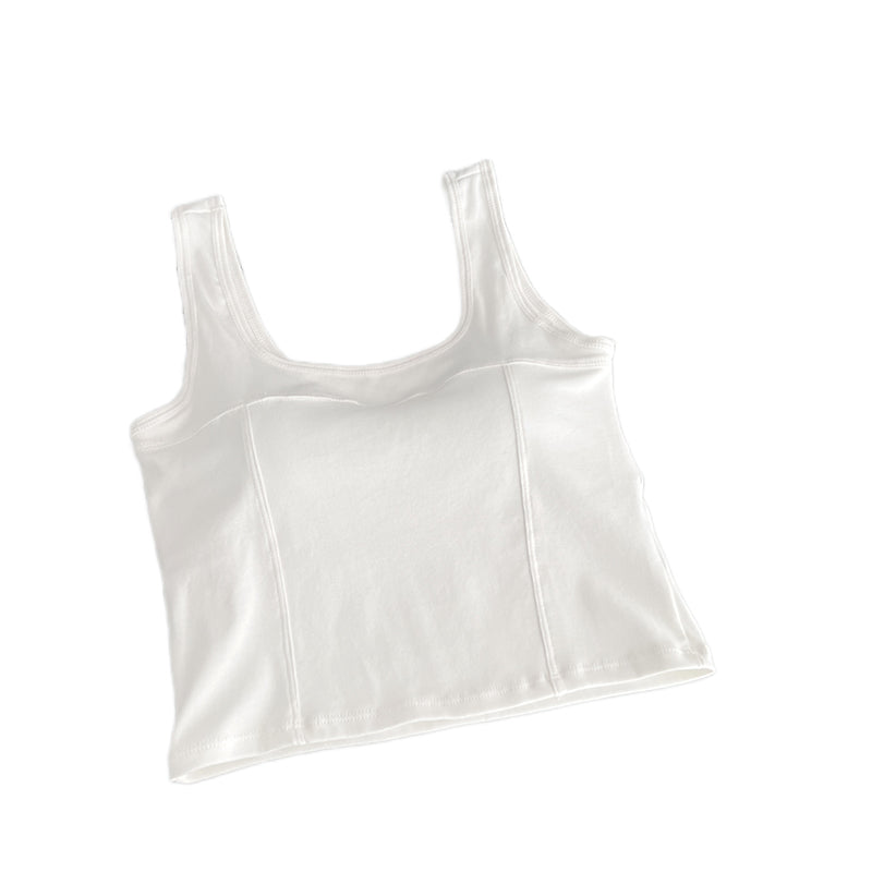Plus Size Square Neck Cami Padded Crop Top