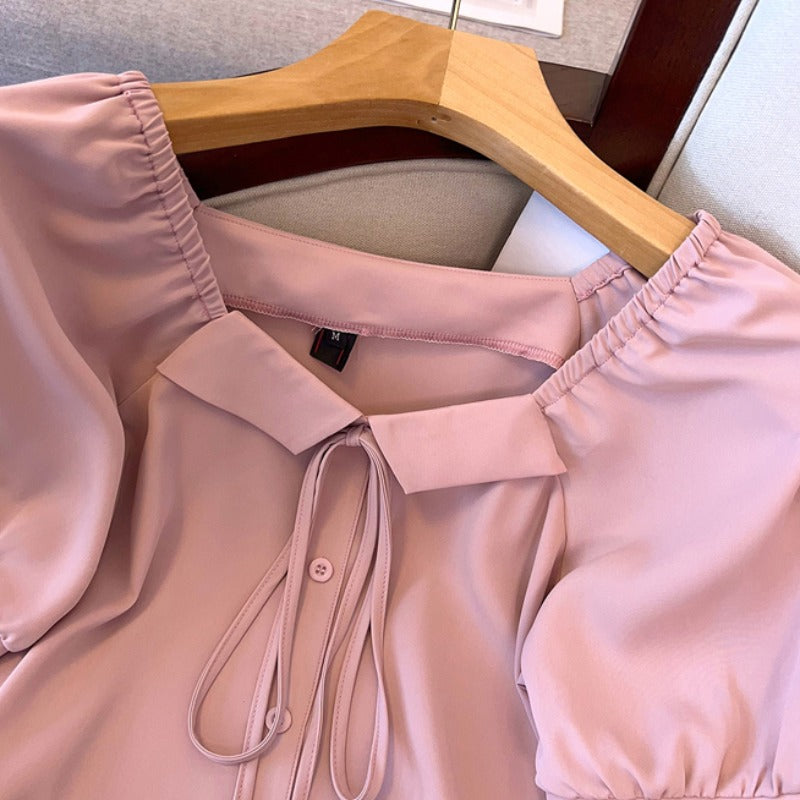 Plus Size Square Neck Collar Blouse