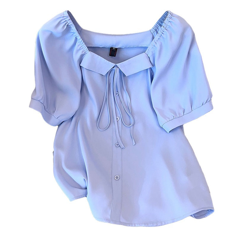 Plus Size Square Neck Collar Blouse