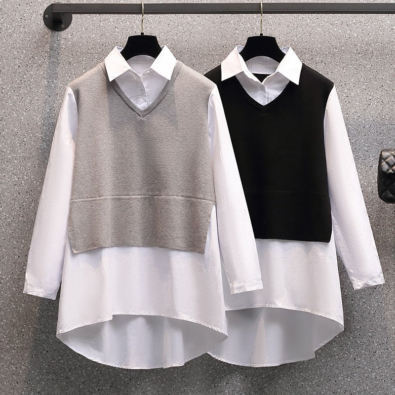 Plus Size Sweater Knit Tunic Shirt (Muslimah Friendly)