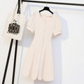 Plus Size Sweetheart Buttons Dress