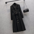 Plus Size Trench Long Sleeve Shirt Dress
