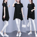 Plus Size Tunic Irregular Hem Tunic Top