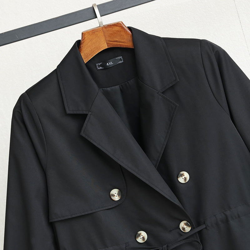 Plus Size Tunic Trench Jacket (EXTRA BIG SIZE)