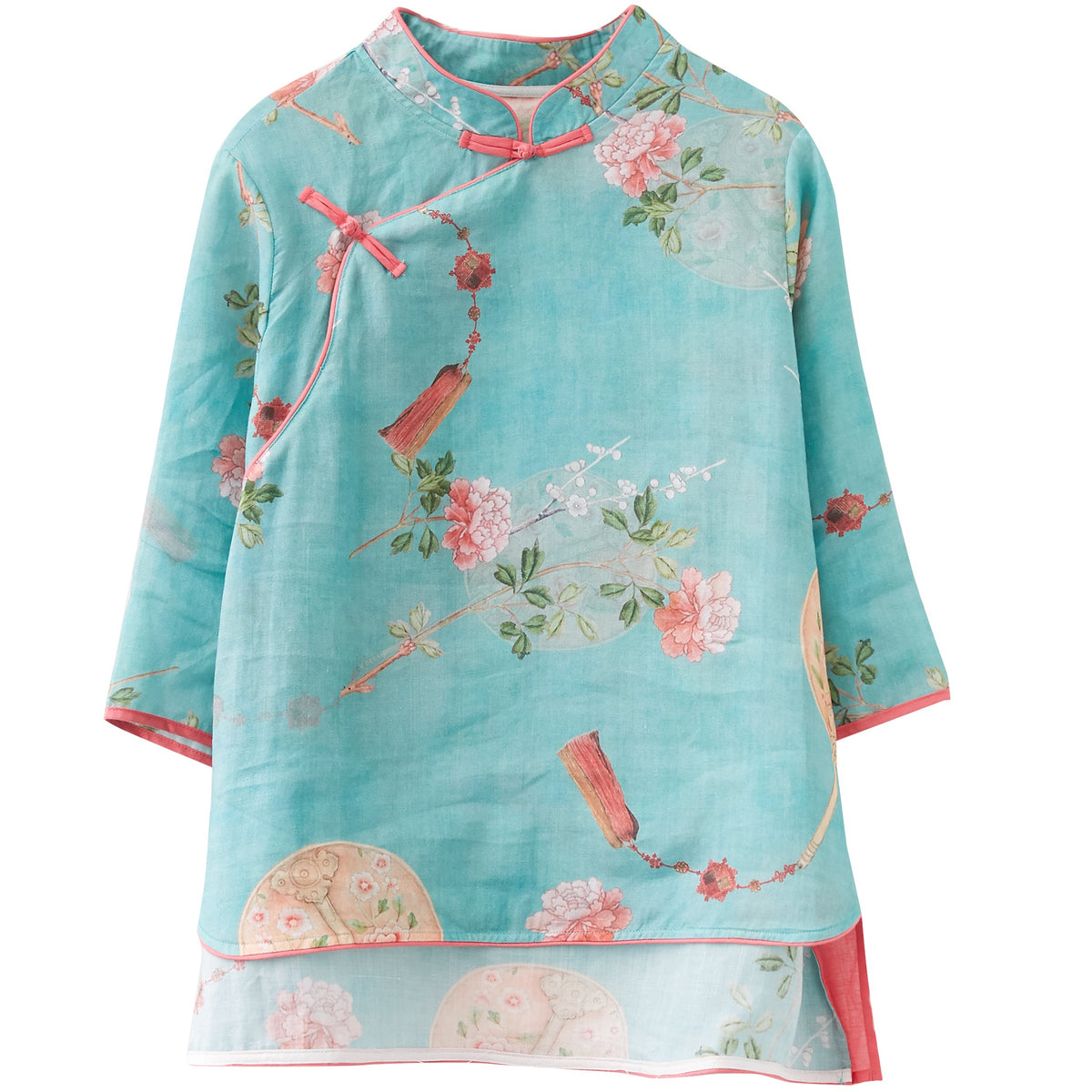 Plus Size Art Cheongsam Blouse