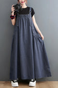 Plus Size Denim Maxi Dress
