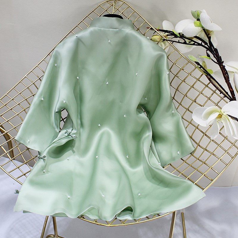 Plus size exquisite cheongsam blouse