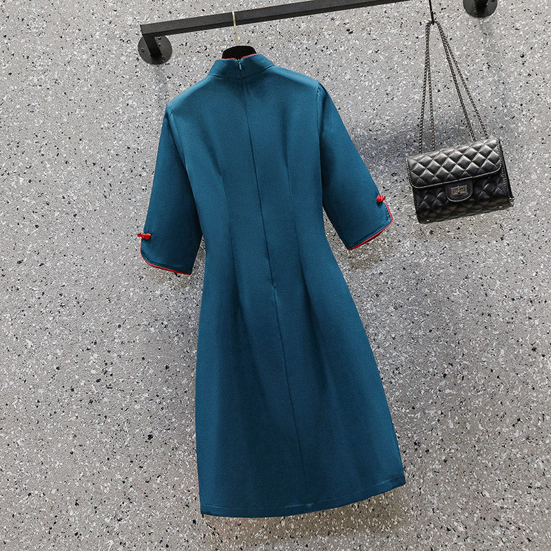 Plus size geisha cheongsam dress