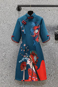Plus size geisha cheongsam dress