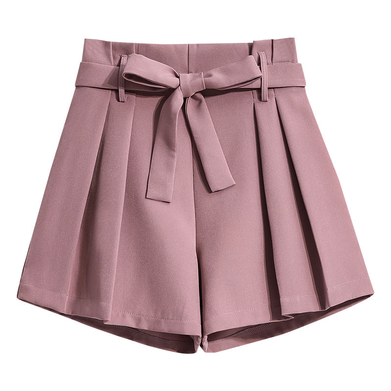 Plus Size Highwaist Pleat Shorts
