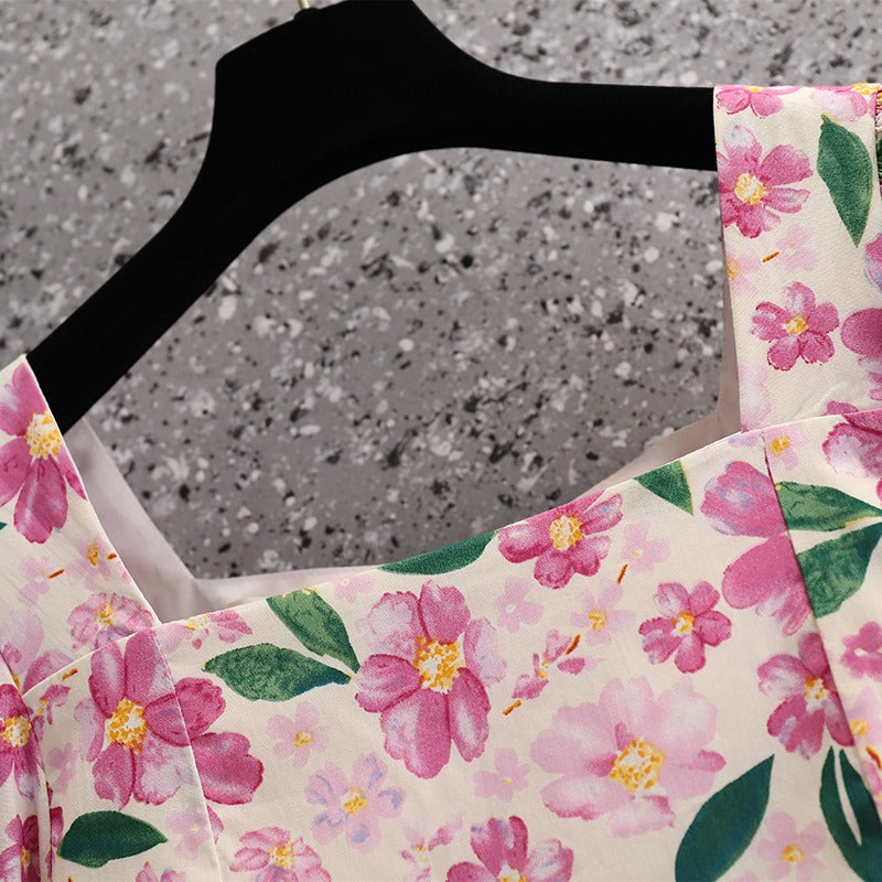 Plus Size Pink Floral Blouse