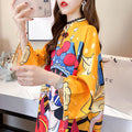 Plus Size Print Chinese Opera Girl Cheongsam Dress