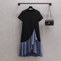 Plus size frills korean dress