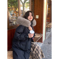 Plus size korean down fur winter padded jacket