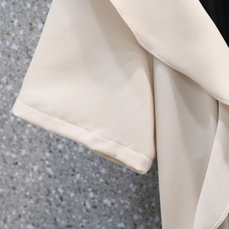 Plus size pleats office dress