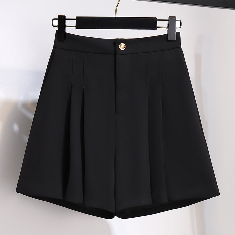 Plus size pleats skorts shorts