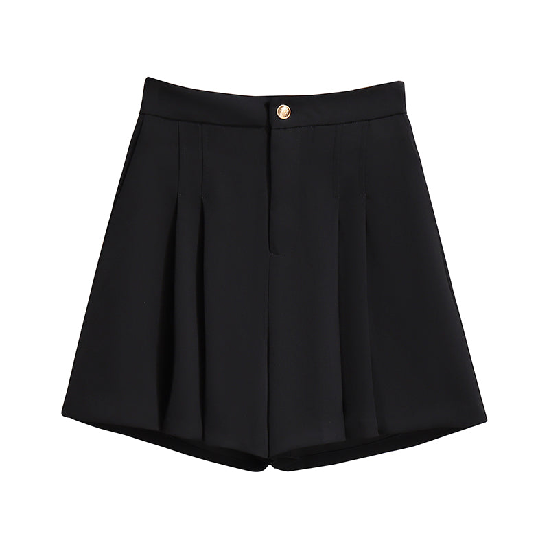 Plus size pleats skorts shorts