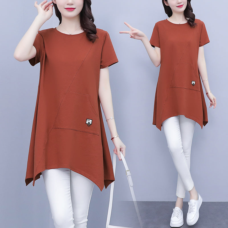 Plus size pocket tunic t shirt