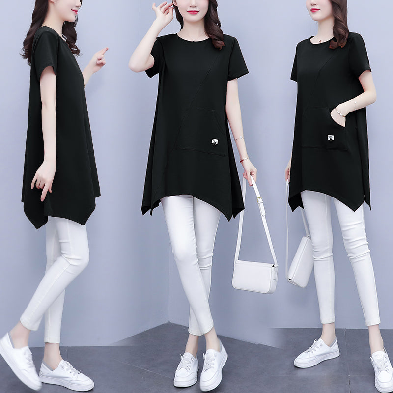 Plus size pocket tunic t shirt