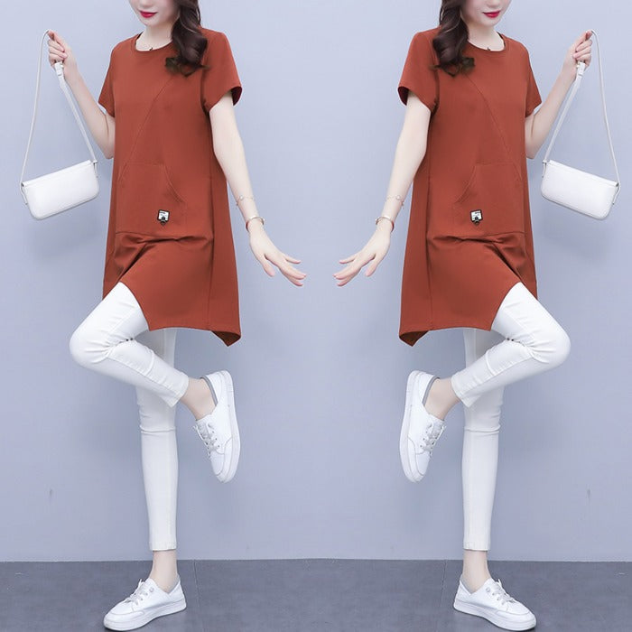 Plus size pocket tunic t shirt