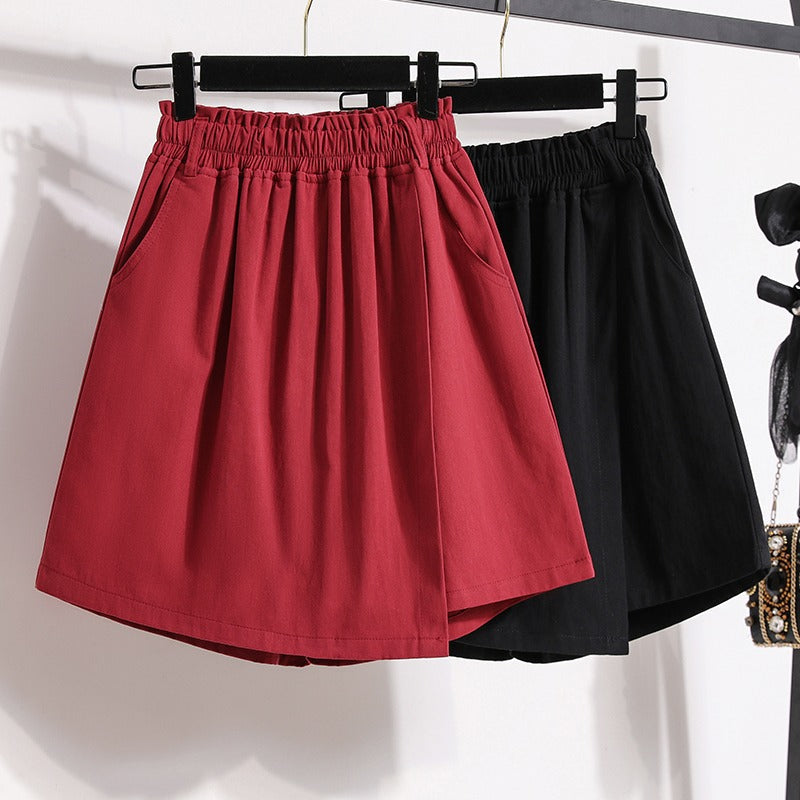 Plus size wrap a line skorts