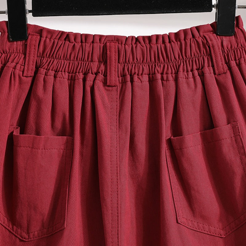 Plus size wrap a line skorts