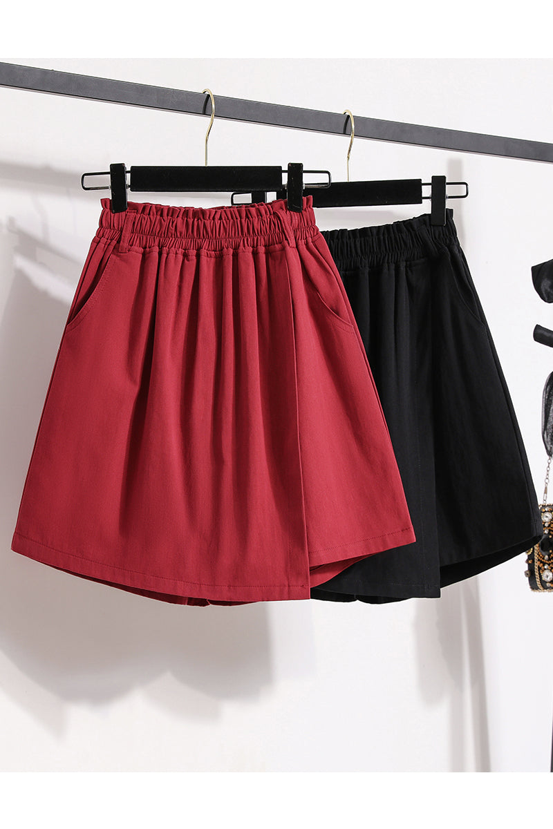 Plus size wrap a line skorts