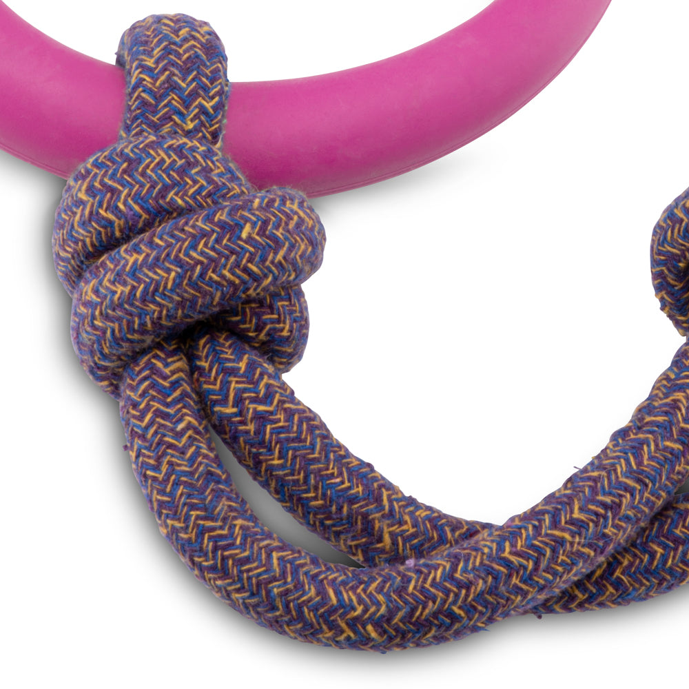 Beco Rubber Hoop on Rope, Pink