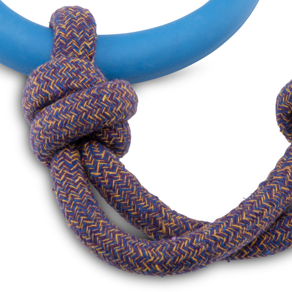Beco Rubber Hoop on Rope, Blue