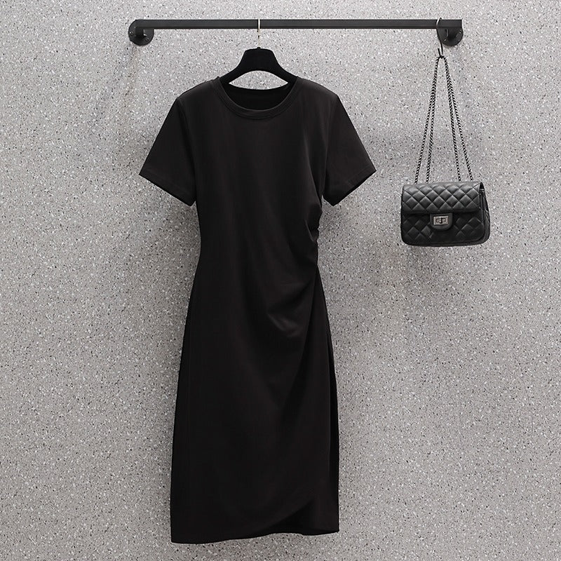 (Special Price!) Plus Size Black Wrap Shift Dress