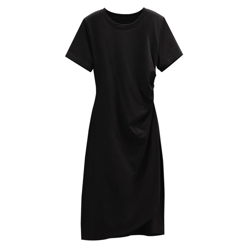 (Special Price!) Plus Size Black Wrap Shift Dress