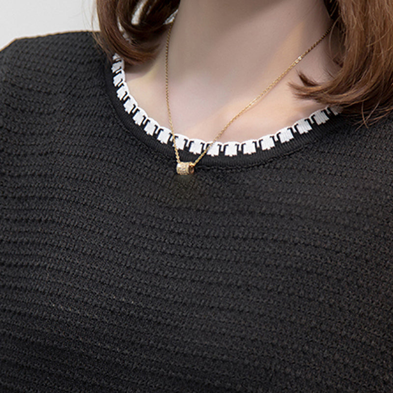 (Special Price!) Plus Size Round Neck Blouse