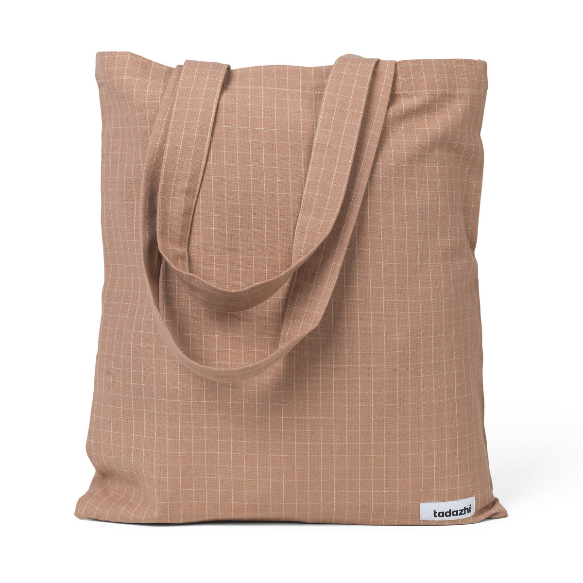 Tadazhi Organic Cotton Tote Bag, Checkered Rose