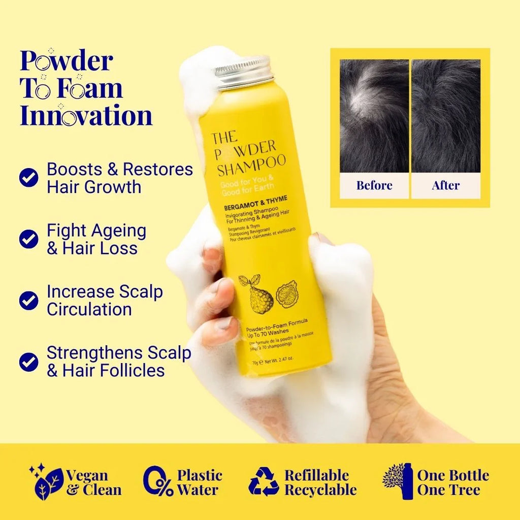 Invigorating Shampoo For Thinning & Ageing Hair Bergamot, Biotin, Ginger & Ginseng 20g / 0.70oz