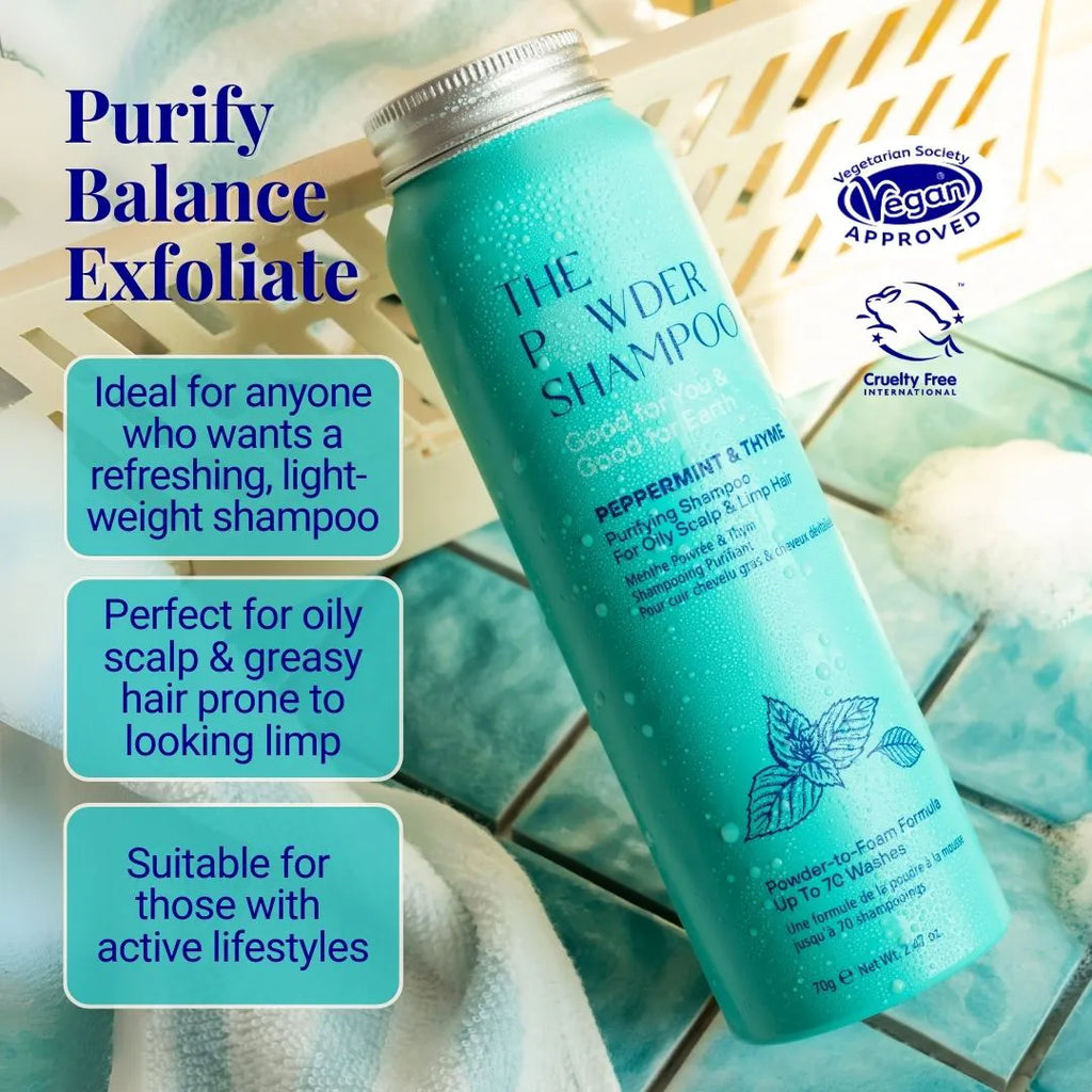 Purifying Shampoo For Oily Scalp & Limp Hair Peppermint & Papaya Enzyme 20g / 0.70oz