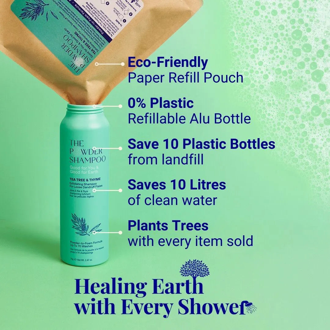Exfoliating Shampoo For Loose Dandruff Flakes Tea Tree & Salicylic Acid 50g / 1.76oz
