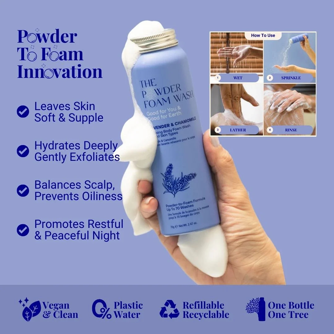 Relaxing Body Foam Wash For All Skin Types Lavender & Chamomile 20g / 0.70oz