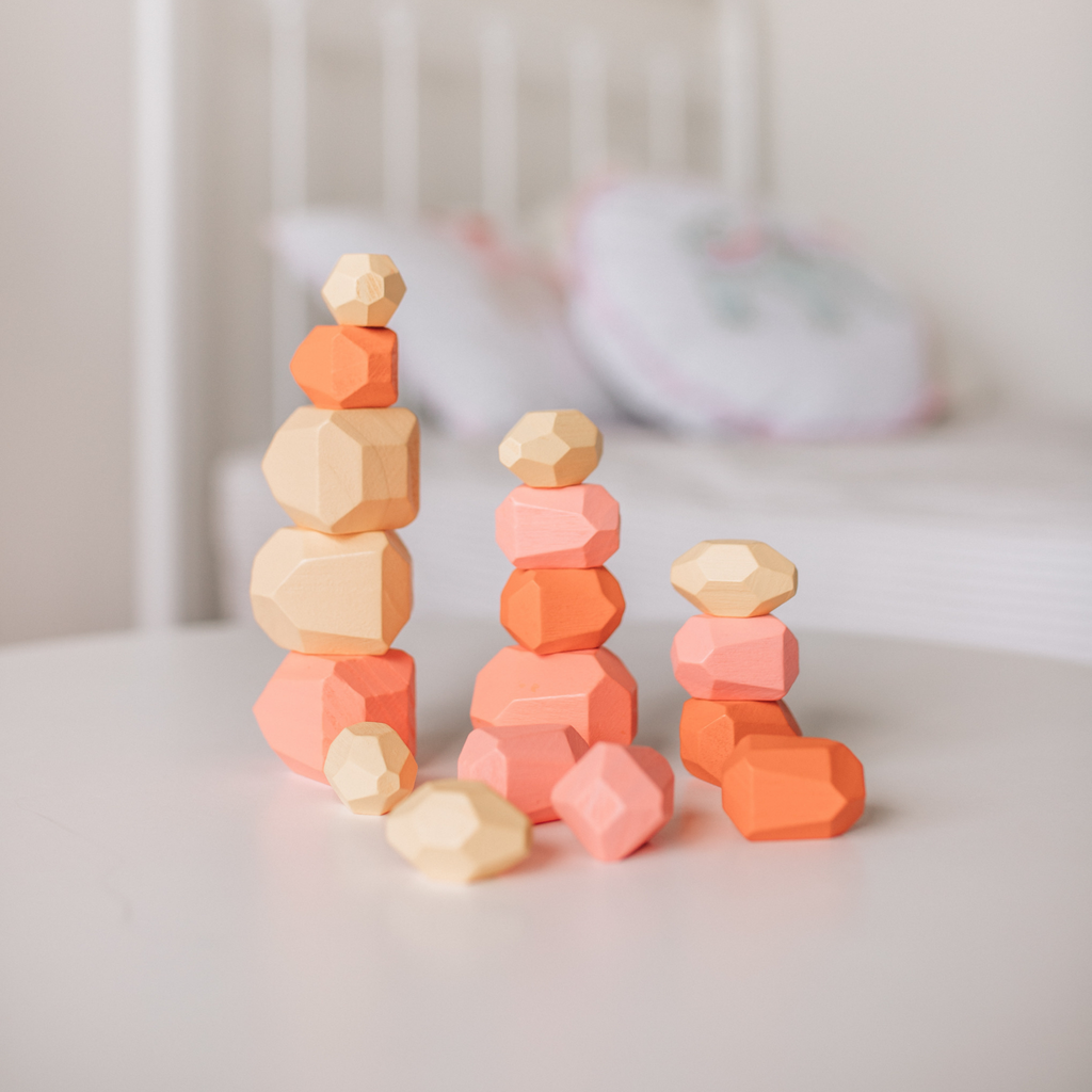 Patience Pebbles Stacking Toy - Pink