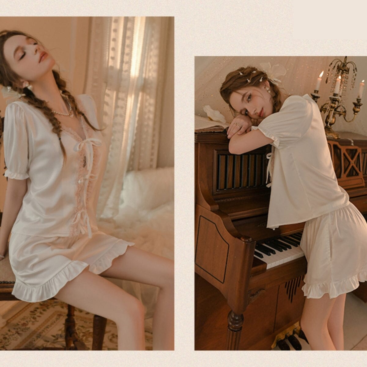 Aleida satin cami set