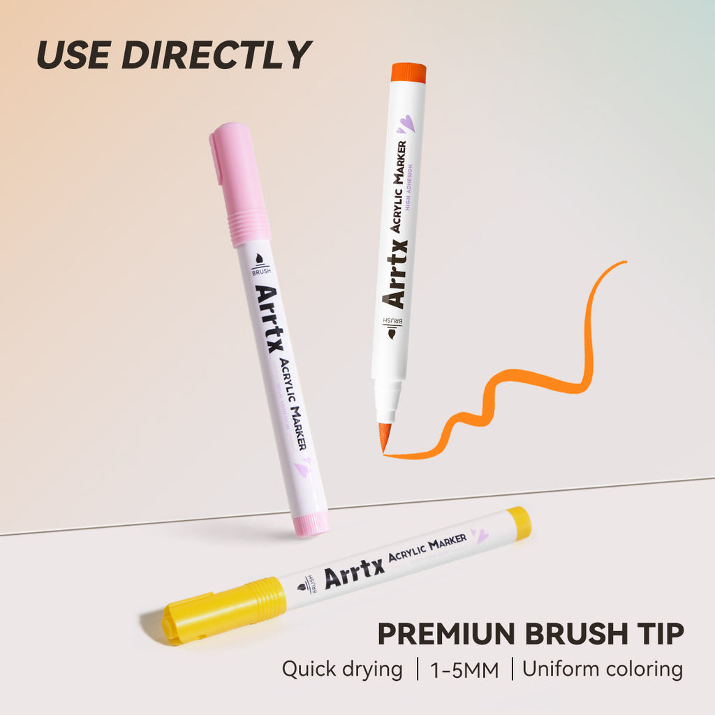 Arrtx 36 Colors Acrylic Brush Paint Pens
