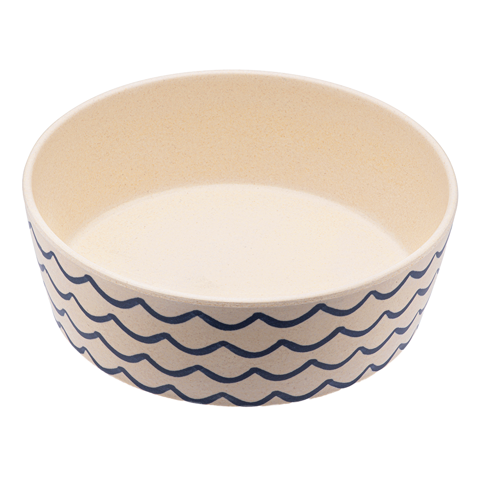 Beco Bamboo Pet Bowl, Ocean Waves
