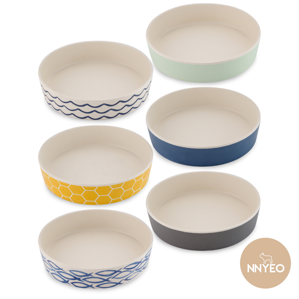 Beco Low-Rim Bamboo Bowl, Midnight Blue